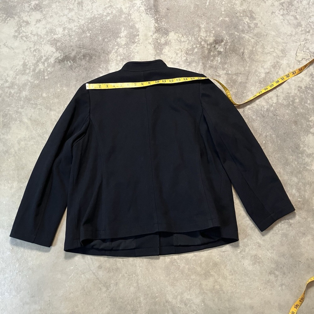 Talbots Womens 18WP Black Military Jacket Gold Button Plus Petite Cotton Blend - Picture 4 of 8